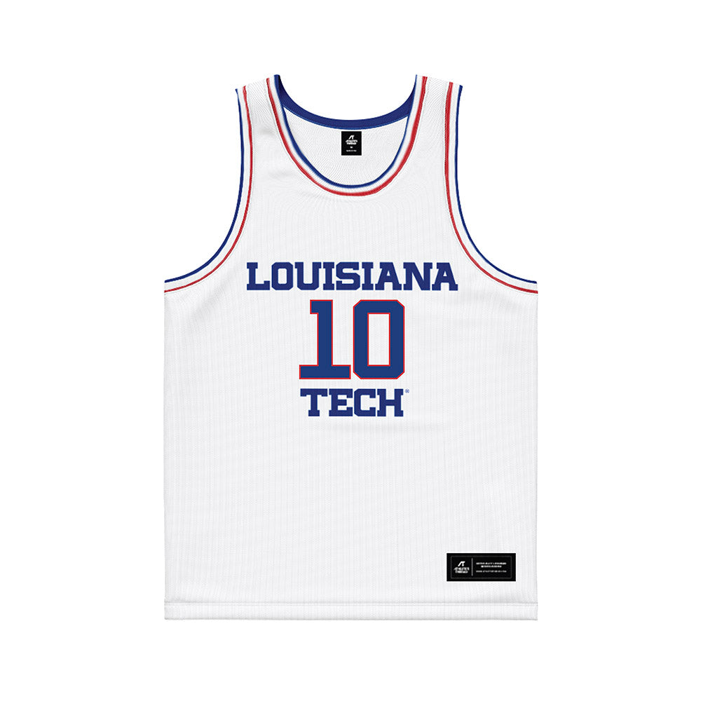 LA Tech - NCAA Men's Basketball : Kylan Howze - White Basketball Jersey-0