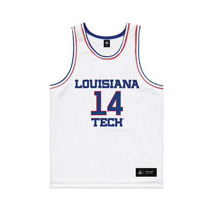 LA Tech - NCAA Men's Basketball : William Allen - White Basketball Jersey