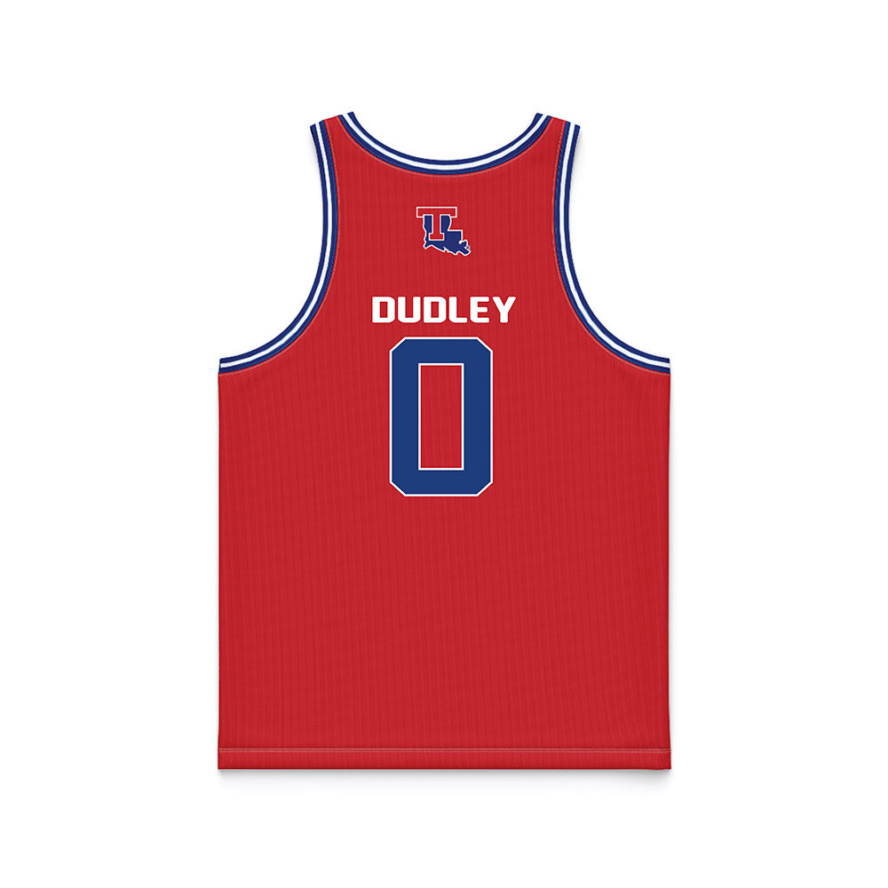 LA Tech - NCAA Men's Basketball : DJ Dudley - Red Basketball Jersey-1