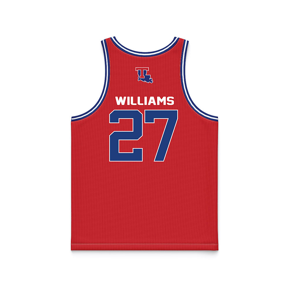 LA Tech - NCAA Men's Basketball : A'Meir Williams - Red Basketball Jersey-1