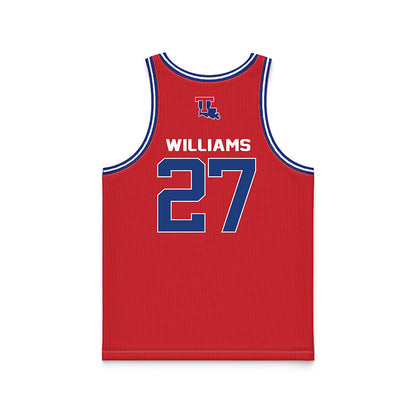 LA Tech - NCAA Men's Basketball : A'Meir Williams - Red Basketball Jersey-1