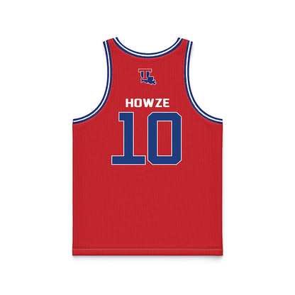 LA Tech - NCAA Men's Basketball : Kylan Howze - Red Basketball Jersey-1