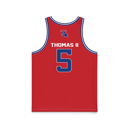 LA Tech - NCAA Men's Basketball : Avery Thomas II - Red Basketball Jersey-1