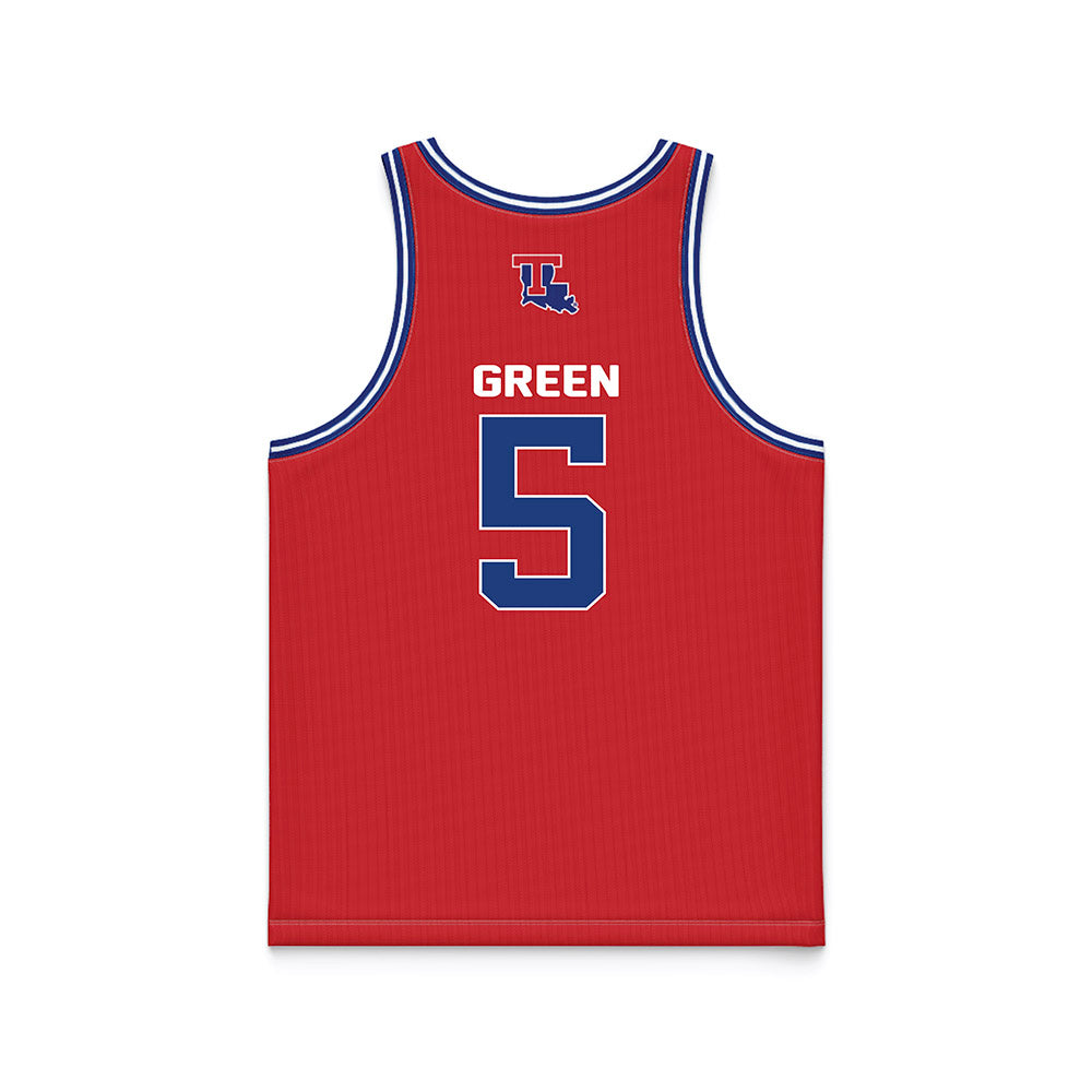 LA Tech - NCAA Men's Basketball : Albert Green - Red Basketball Jersey