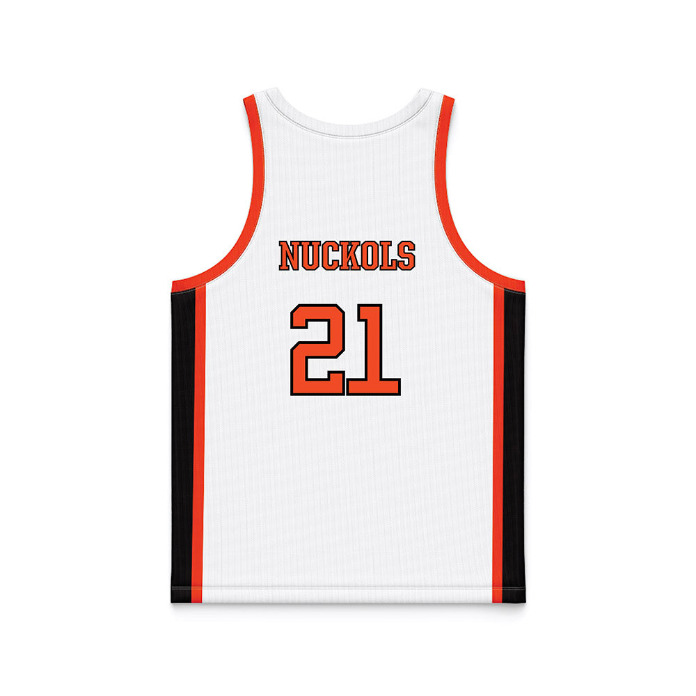 Campbell - NCAA Women's Basketball : Logan Nuckols - White Basketball Jersey