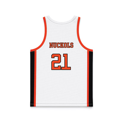 Campbell - NCAA Women's Basketball : Logan Nuckols - White Basketball Jersey