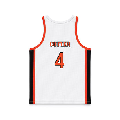 Campbell - NCAA Women's Basketball : Taylor Cotter - White Basketball Jersey