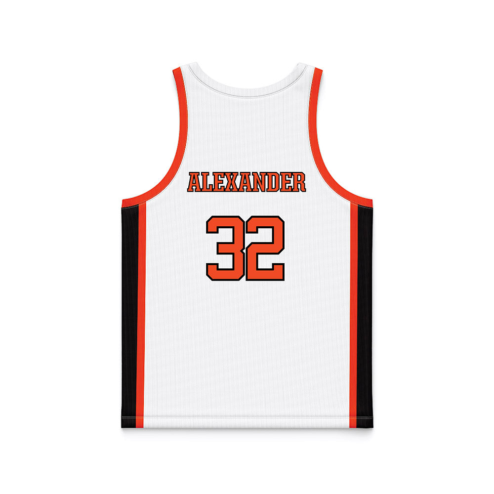 Campbell - NCAA Women's Basketball : Ciara Alexander - White Basketball Jersey