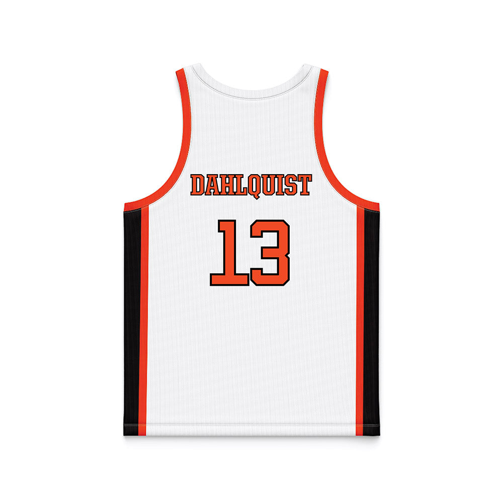 Campbell - NCAA Women's Basketball : Courtney Dahlquist - White Basketball Jersey