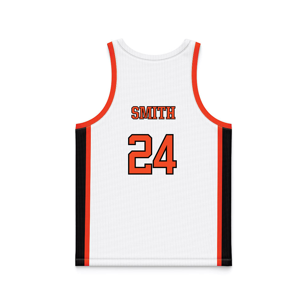 Campbell - NCAA Women's Basketball : peris smith - White Basketball Jersey