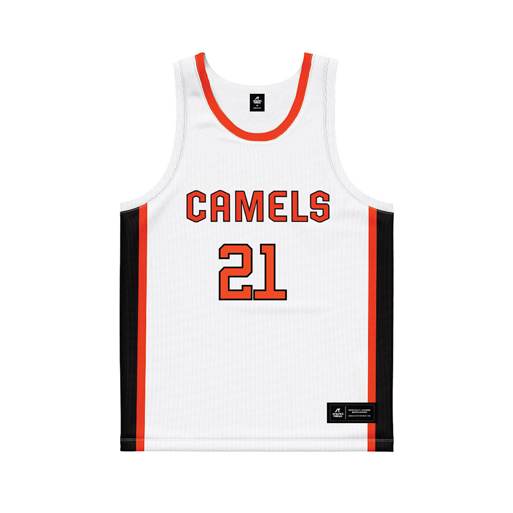 Campbell - NCAA Women's Basketball : Logan Nuckols - White Basketball Jersey