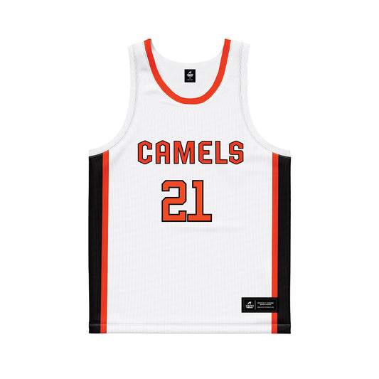 Campbell - NCAA Women's Basketball : Logan Nuckols - White Basketball Jersey