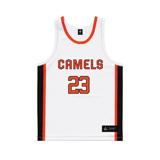 Campbell - NCAA Women's Basketball : Jasmine Felton - White Basketball Jersey