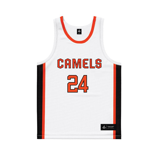 Campbell - NCAA Women's Basketball : peris smith - White Basketball Jersey