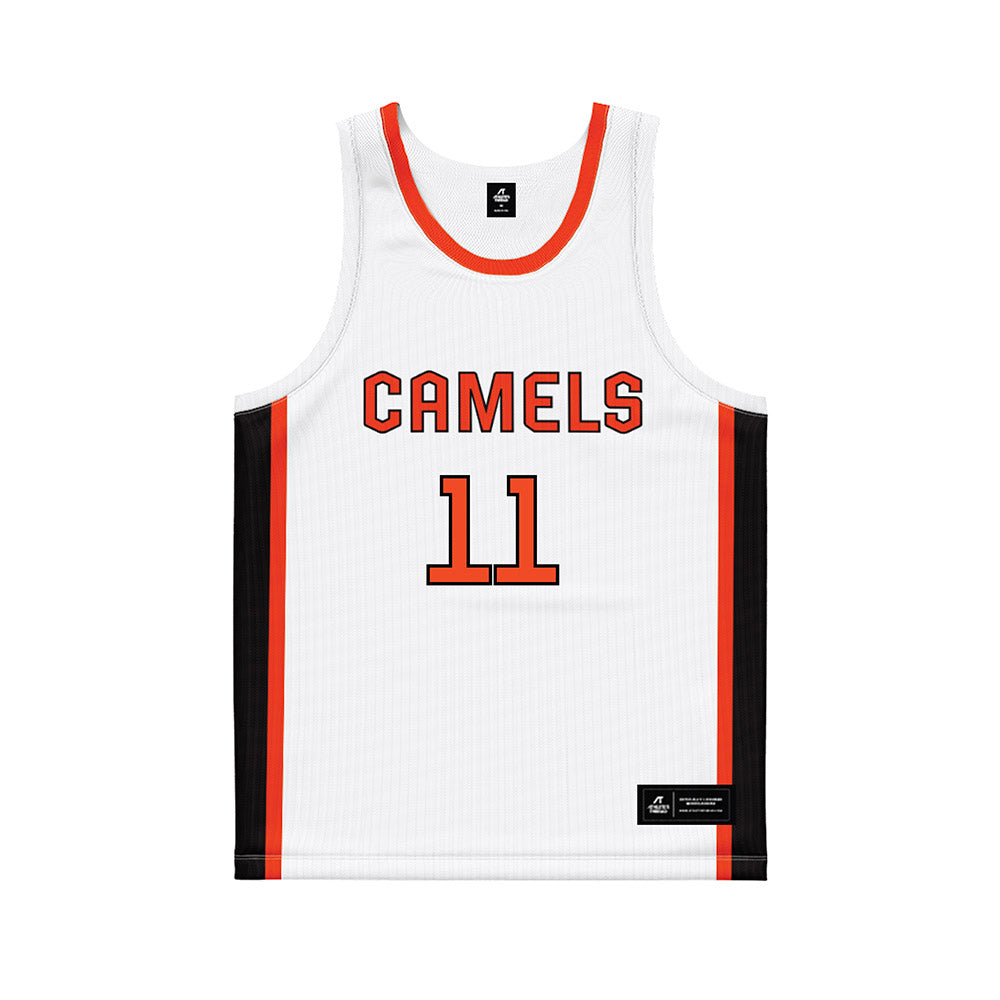 Campbell - NCAA Women's Basketball : Olivia Tucker - White Basketball Jersey