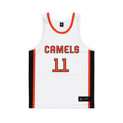 Campbell - NCAA Women's Basketball : Olivia Tucker - White Basketball Jersey