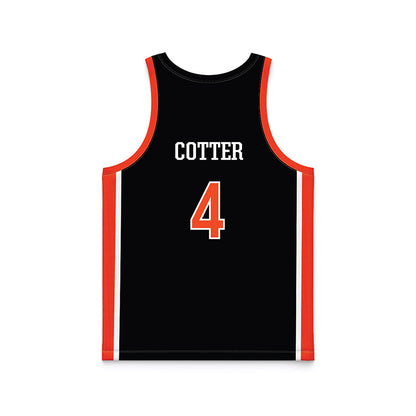 Campbell - NCAA Women's Basketball : Taylor Cotter - Black Basketball Jersey