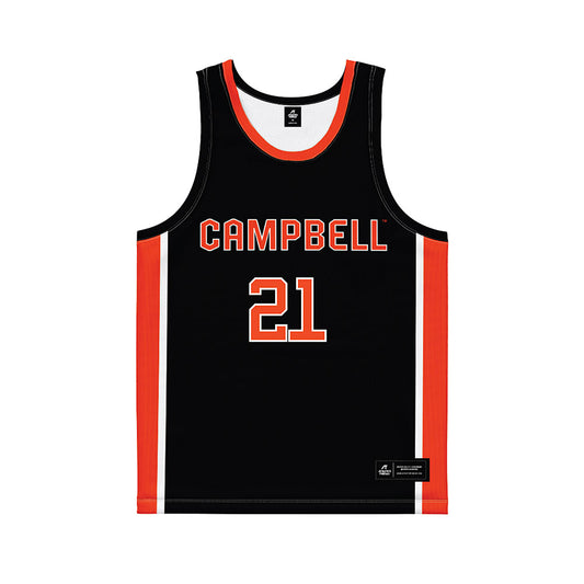 Campbell - NCAA Women's Basketball : Logan Nuckols - Black Basketball Jersey