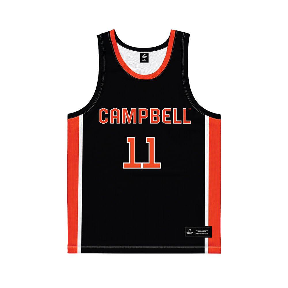 Campbell - NCAA Women's Basketball : Olivia Tucker - Black Basketball Jersey