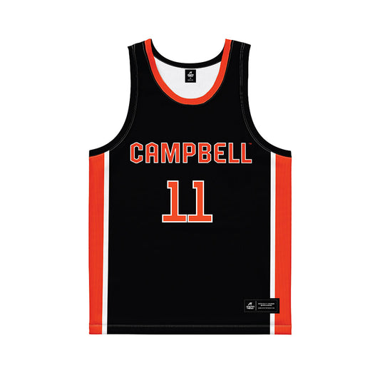 Campbell - NCAA Women's Basketball : Olivia Tucker - Black Basketball Jersey