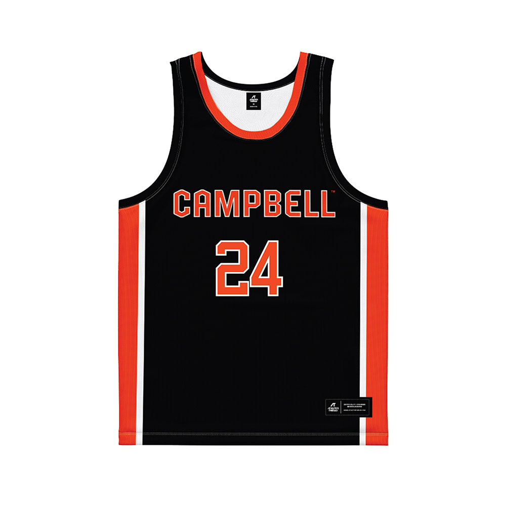 Campbell - NCAA Women's Basketball : peris smith - Black Basketball Jersey