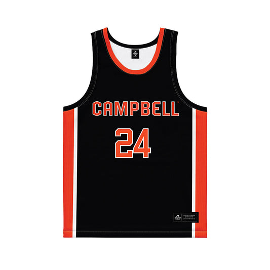 Campbell - NCAA Women's Basketball : peris smith - Black Basketball Jersey