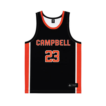Campbell - NCAA Women's Basketball : Jasmine Felton - Black Basketball Jersey