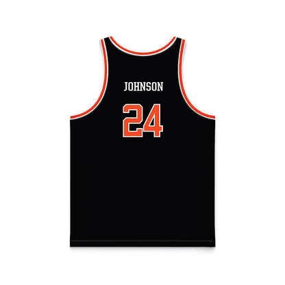 Campbell - NCAA Men's Basketball : Wesley Johnson - Black Basketball Jersey