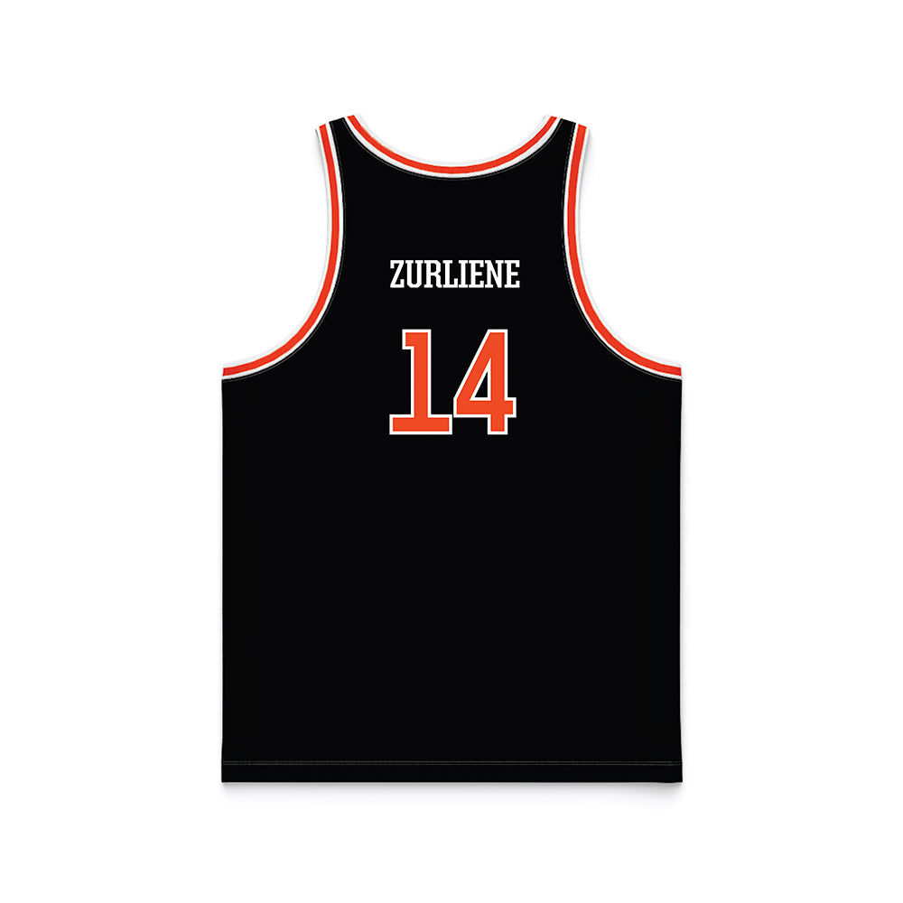 Campbell - NCAA Men's Basketball : Caleb Zurliene - Black Basketball Jersey-1