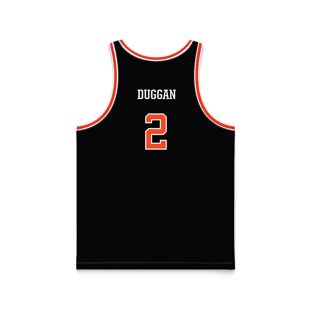 Campbell - NCAA Men's Basketball : Colby Duggan - Black Basketball Jersey