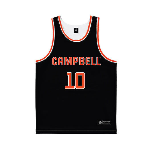 Campbell - NCAA Men's Basketball : Mason Grant - Black Basketball Jersey