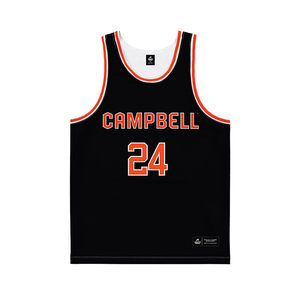 Campbell - NCAA Men's Basketball : Wesley Johnson - Black Basketball Jersey