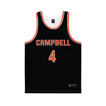 Campbell - NCAA Men's Basketball : Broc Bidwell - Black Basketball Jersey