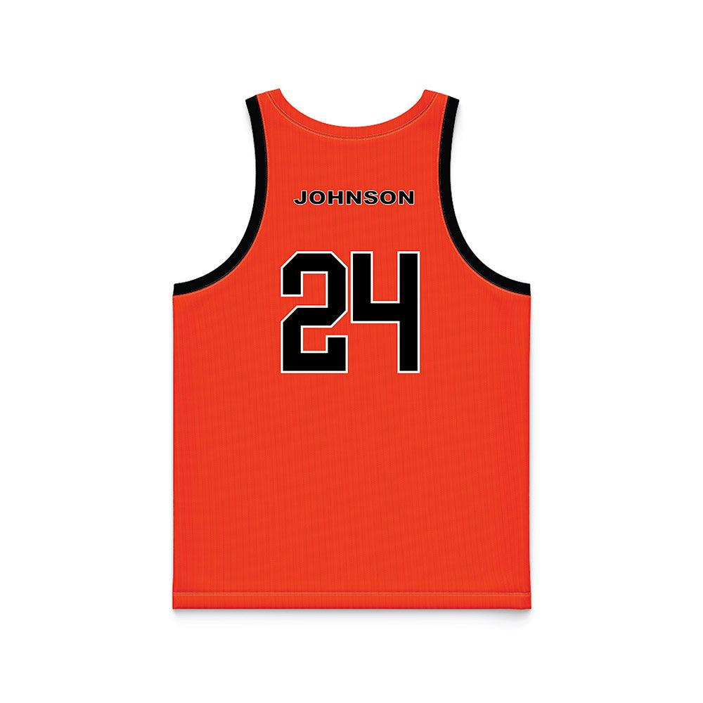 Campbell - NCAA Men's Basketball : Wesley Johnson - Orange Basketball Jersey