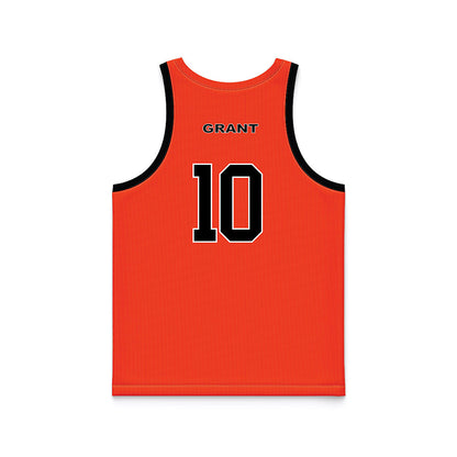 Campbell - NCAA Men's Basketball : Mason Grant - Orange Basketball Jersey