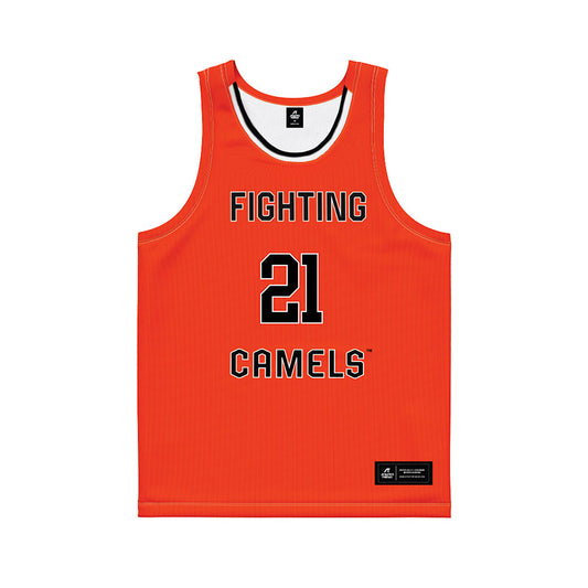 Campbell - NCAA Men's Basketball : Nolan Dorsey - Orange Basketball Jersey-0