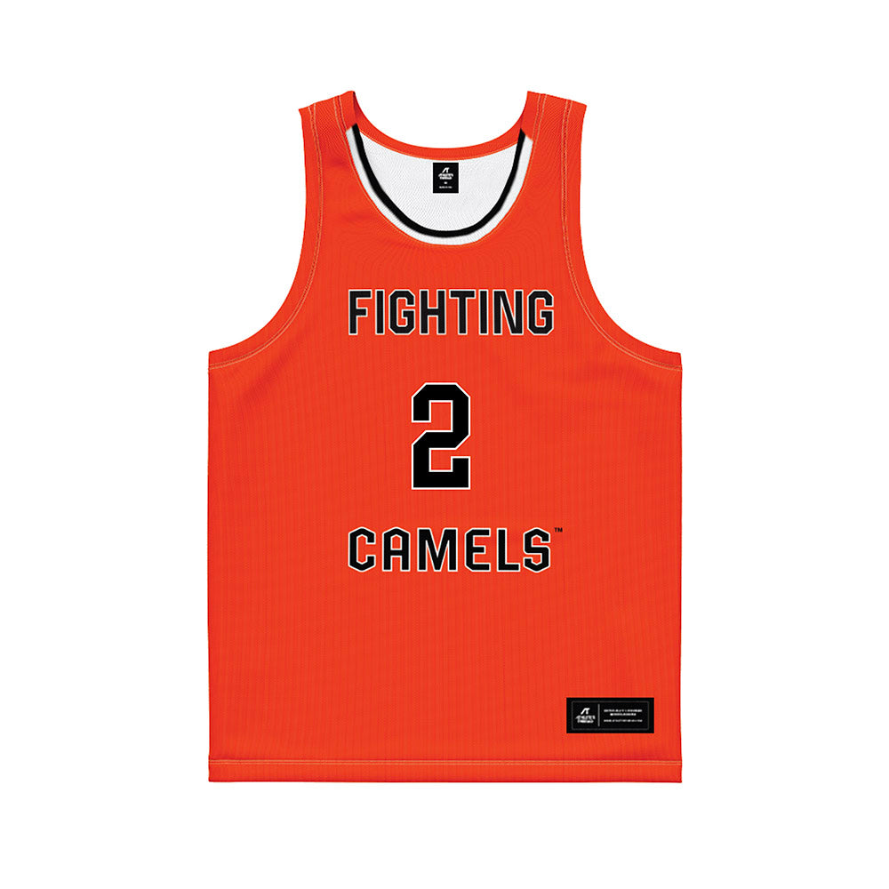 Campbell - NCAA Men's Basketball : Colby Duggan - Orange Basketball Jersey