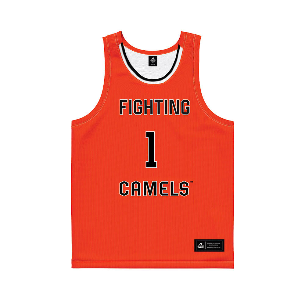 Campbell - NCAA Men's Basketball : Tasos Cook - Orange Basketball Jersey