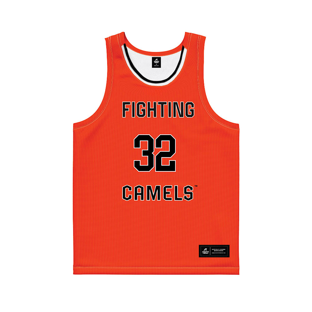 Campbell - NCAA Men's Basketball : Daniel Marcellinus - Orange Basketball Jersey-0
