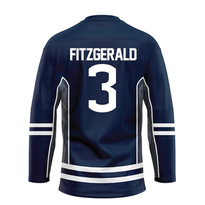 UConn - NCAA Men's Ice Hockey : Kevin Fitzgerald - Navy Hockey Jersey