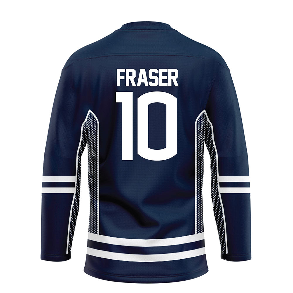 UConn - NCAA Men's Ice Hockey : Tristan Fraser - Navy Hockey Jersey