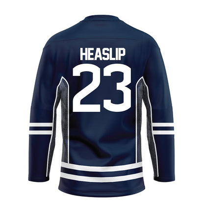 UConn - NCAA Men's Ice Hockey : Tabor Heaslip - Navy Hockey Jersey