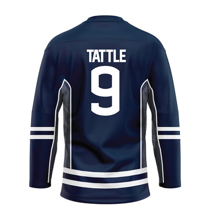 UConn - NCAA Men's Ice Hockey : Ryan Tattle - Navy Hockey Jersey