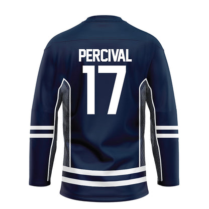 UConn - NCAA Men's Ice Hockey : Jake Percival - Navy Hockey Jersey