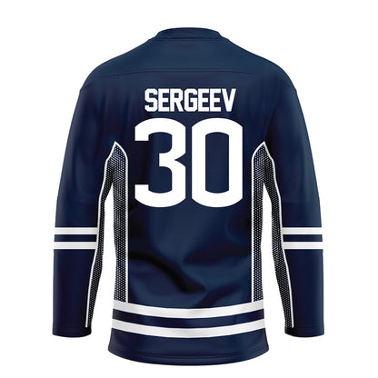 UConn - NCAA Men's Ice Hockey : Arsenii Sergeev - Navy Hockey Jersey