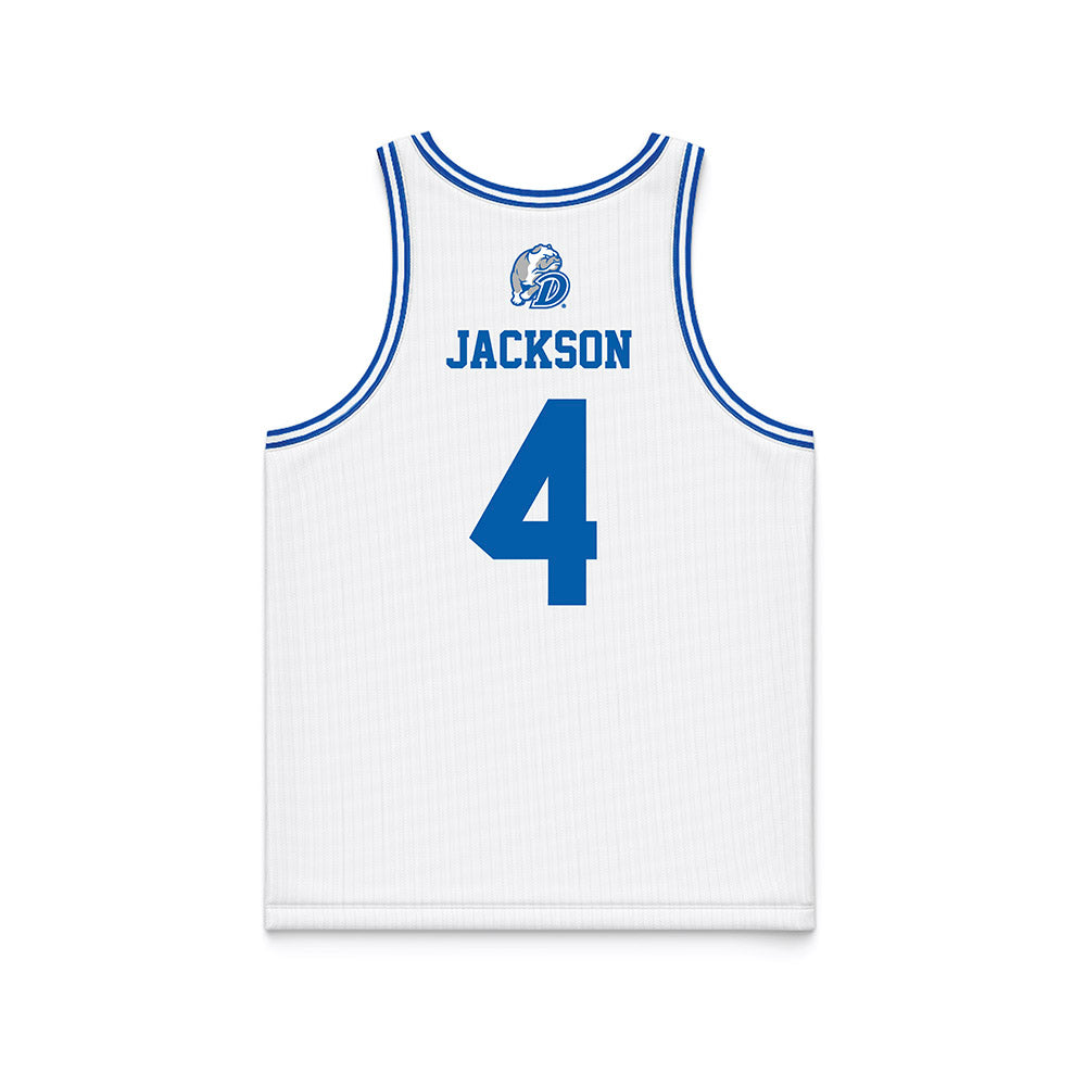 Drake - NCAA Men's Basketball : Isaiah Jackson - White Basketball Jersey-1