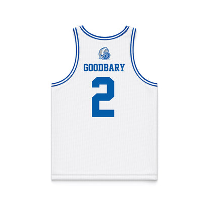 Drake - NCAA Men's Basketball : Griffen Goodbary - White Basketball Jersey-1