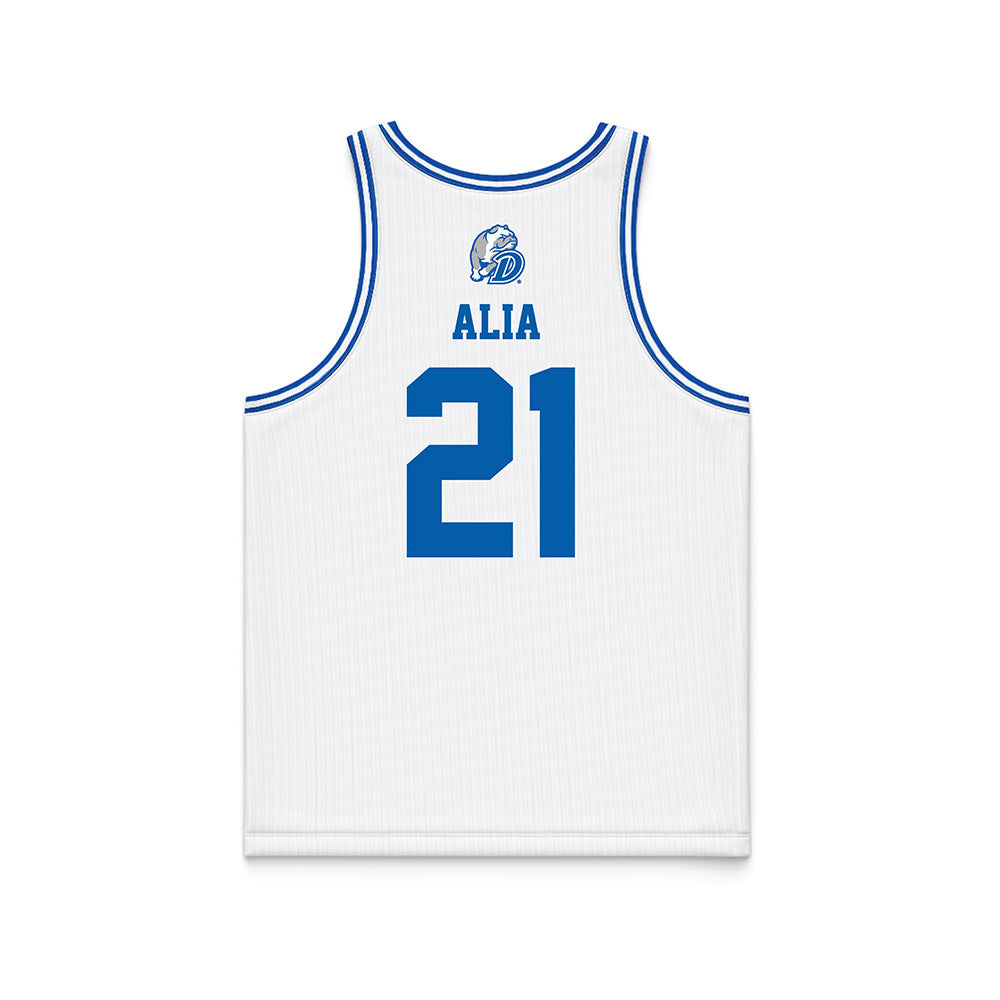 Drake - NCAA Men's Basketball : Andrew Alia - White Basketball Jersey-1