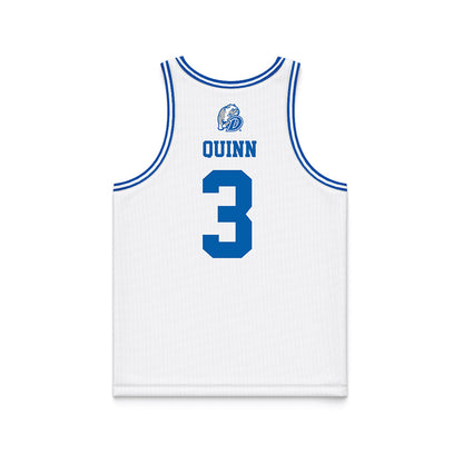 Drake - NCAA Men's Basketball : Jalen Quinn - White Basketball Jersey-1