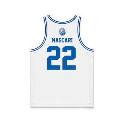 Drake - NCAA Men's Basketball : Mitch Mascari - White Basketball Jersey-1